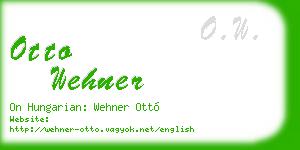 otto wehner business card