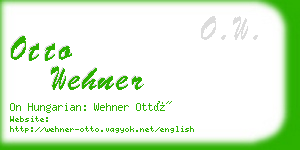 otto wehner business card